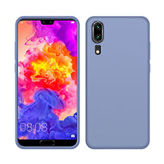 Huawei P20用360度 フルカバー極薄ソフトケース シリコンケース 耐衝撃 全面保護 バンパー C05 ファーウェイ パープル