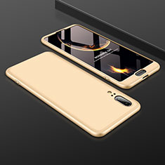 Huawei P20用ハードケース プラスチック 質感もマット 前面と背面 360度 フルカバー ファーウェイ ゴールド