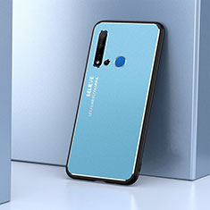 Huawei P20 Lite (2019)用ケース 高級感 手触り良い アルミメタル 製の金属製 カバー T02 ファーウェイ ネイビー