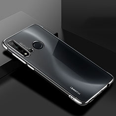 Huawei P20 Lite (2019)用極薄ソフトケース シリコンケース 耐衝撃 全面保護 クリア透明 S07 ファーウェイ シルバー