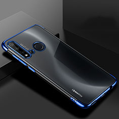 Huawei P20 Lite (2019)用極薄ソフトケース シリコンケース 耐衝撃 全面保護 クリア透明 S07 ファーウェイ ネイビー
