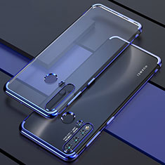 Huawei P20 Lite (2019)用極薄ソフトケース シリコンケース 耐衝撃 全面保護 クリア透明 S04 ファーウェイ ネイビー