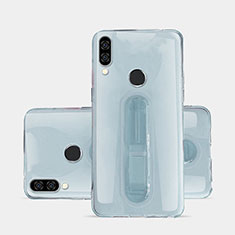 Huawei P20 Lite用極薄ソフトケース シリコンケース 耐衝撃 全面保護 クリア透明 スタンド S01 ファーウェイ クリア