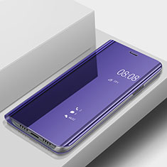 Huawei P20 Lite用手帳型 レザーケース スタンド 鏡面 カバー ファーウェイ パープル