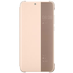 Huawei P20 Pro用手帳型 レザーケース スタンド 鏡面 カバー L05 ファーウェイ ゴールド