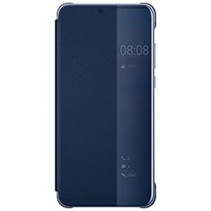 Huawei P20 Pro用手帳型 レザーケース スタンド 鏡面 カバー L05 ファーウェイ ネイビー