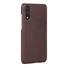 Huawei P20 Pro用ケース 高級感 手触り良いレザー柄 P01 ファーウェイ ブラウン