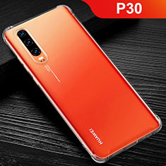 Huawei P30用極薄ソフトケース シリコンケース 耐衝撃 全面保護 クリア透明 カバー ファーウェイ クリア