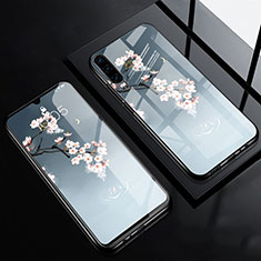 Huawei P30用ハイブリットバンパーケース プラスチック パターン 鏡面 カバー F01 ファーウェイ グレー