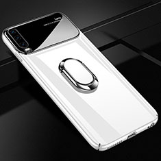 Huawei P30用ハードケース プラスチック 質感もマット アンド指輪 マグネット式 A01 ファーウェイ ホワイト