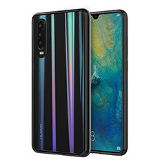 Huawei P30用極薄ソフトケース シリコンケース 耐衝撃 全面保護 クリア透明 U02 ファーウェイ マルチカラー