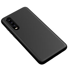 Huawei P30用360度 フルカバー極薄ソフトケース シリコンケース 耐衝撃 全面保護 バンパー S02 ファーウェイ ブラック