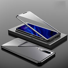 Huawei P30用ケース 高級感 手触り良い アルミメタル 製の金属製 360度 フルカバーバンパー 鏡面 カバー T01 ファーウェイ ブラック