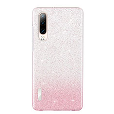 Huawei P30用極薄ソフトケース シリコンケース 耐衝撃 全面保護 クリア透明 S05 ファーウェイ ピンク