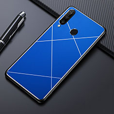 Huawei P30 Lite New Edition用ケース 高級感 手触り良い アルミメタル 製の金属製 カバー T02 ファーウェイ ネイビー