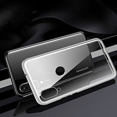 Huawei P30 Lite XL用ケース 高級感 手触り良い アルミメタル 製の金属製 360度 フルカバーバンパー 鏡面 カバー T04 ファーウェイ ホワイト