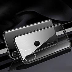 Huawei P30 Lite XL用ケース 高級感 手触り良い アルミメタル 製の金属製 360度 フルカバーバンパー 鏡面 カバー T04 ファーウェイ ブラック