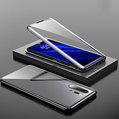 Huawei P30 Pro用ケース 高級感 手触り良い アルミメタル 製の金属製 バンパー 鏡面 カバー M01 ファーウェイ ブラック