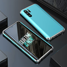 Huawei P30 Pro用ケース 高級感 手触り良い アルミメタル 製の金属製 カバー ファーウェイ シアン