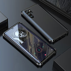 Huawei P30 Pro用ケース 高級感 手触り良い アルミメタル 製の金属製 カバー ファーウェイ ブラック