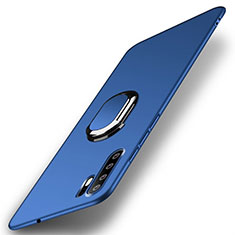 Huawei P30 Pro用ハードケース プラスチック 質感もマット アンド指輪 マグネット式 P01 ファーウェイ ネイビー