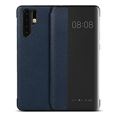 Huawei P30 Pro用手帳型 レザーケース スタンド カバー T16 ファーウェイ ネイビー