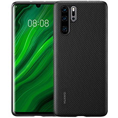 Huawei P30 Pro New Edition用シリコンケース ソフトタッチラバー ツイル B02 ファーウェイ ブラック