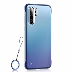 Huawei P30 Pro New Edition用極薄ケース クリア透明 プラスチック 質感もマットU01 ファーウェイ ネイビー