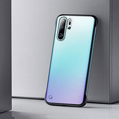 Huawei P30 Pro New Edition用極薄ケース クリア透明 プラスチック 質感もマットU01 ファーウェイ ブラック