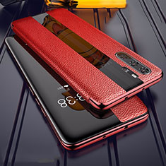 Huawei P30 Pro New Edition用シリコンケース ソフトタッチラバー レザー柄 Z01 ファーウェイ レッド