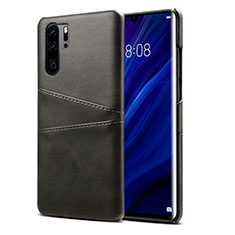 Huawei P30 Pro New Edition用ケース 高級感 手触り良いレザー柄 R05 ファーウェイ ブラック