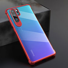 Huawei P30 Pro New Edition用極薄ソフトケース シリコンケース 耐衝撃 全面保護 クリア透明 S04 ファーウェイ レッド