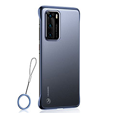 Huawei P40用ハードカバー クリスタル クリア透明 H01 ファーウェイ ネイビー