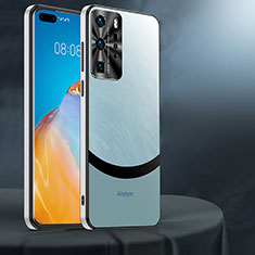 Huawei P40用ハードケース プラスチック 質感もマット カバー AT3 ファーウェイ シアン