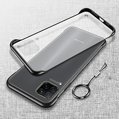 Huawei P40 Lite用極薄ケース クリア透明 プラスチック 質感もマットU01 ファーウェイ ブラック