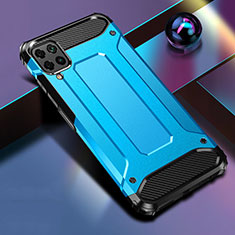 Huawei P40 Lite用ハイブリットバンパーケース プラスチック 兼シリコーン カバー R01 ファーウェイ ブルー
