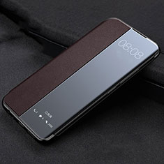 Huawei P40 Pro用手帳型 レザーケース スタンド カバー T03 ファーウェイ ブラウン