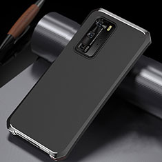 Huawei P40 Pro用ケース 高級感 手触り良い アルミメタル 製の金属製 カバー N02 ファーウェイ シルバー・ブラック