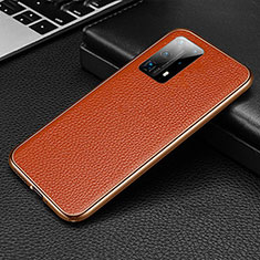 Huawei P40 Pro+ Plus用ケース 高級感 手触り良い アルミメタル 製の金属製 カバー T02 ファーウェイ オレンジ