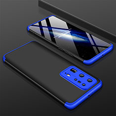Huawei P40 Pro+ Plus用ハードケース プラスチック 質感もマット 前面と背面 360度 フルカバー M01 ファーウェイ ネイビー・ブラック