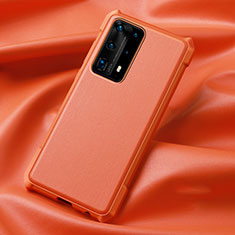 Huawei P40 Pro+ Plus用360度 フルカバー極薄ソフトケース シリコンケース 耐衝撃 全面保護 バンパー S06 ファーウェイ オレンジ
