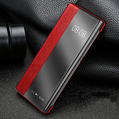 Huawei P40 Pro+ Plus用手帳型 レザーケース スタンド カバー ファーウェイ レッド