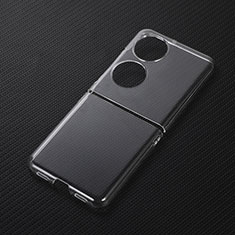Huawei P50 Pocket用ハードカバー クリスタル クリア透明 ファーウェイ クリア