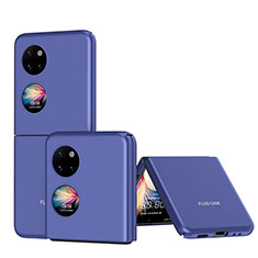 Huawei P50 Pocket用ハードケース プラスチック 質感もマット 前面と背面 360度 フルカバー QH1 ファーウェイ ネイビー