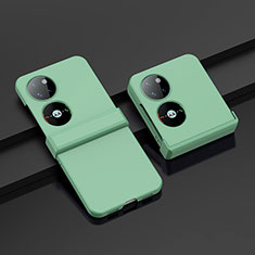 Huawei P50 Pocket用ハードケース プラスチック 質感もマット 前面と背面 360度 フルカバー BH1 ファーウェイ ライトグリーン