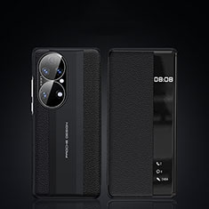 Huawei P50 Pro用手帳型 レザーケース スタンド カバー JB3 ファーウェイ ブラック
