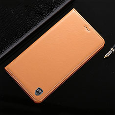 Huawei P60 Art用手帳型 レザーケース スタンド カバー H21P ファーウェイ オレンジ