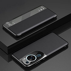 Huawei P60 Art用手帳型 レザーケース スタンド カバー GS1 ファーウェイ ブラック