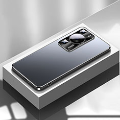 Huawei P60用ケース 高級感 手触り良い アルミメタル 製の金属製 兼シリコン カバー ファーウェイ ブラック