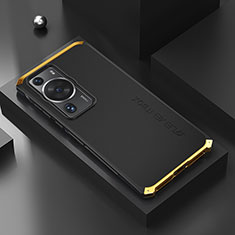 Huawei P60用360度 フルカバー ケース 高級感 手触り良い アルミメタル 製の金属製 ファーウェイ ゴールド・ブラック